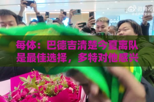 每体：巴德吉清楚今夏离队是最佳选择，多特对他感兴趣