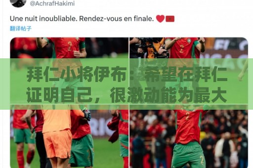 拜仁小将伊布：希望在拜仁证明自己，很激动能为最大俱乐部效力
