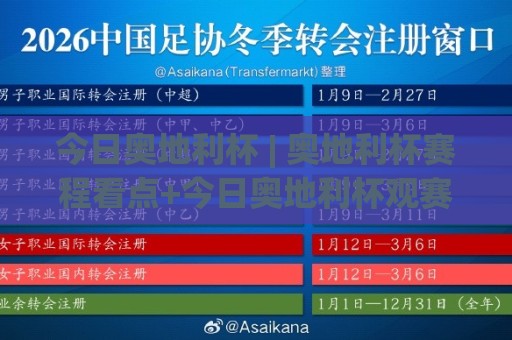 今日奥地利杯 | 奥地利杯赛程看点+今日奥地利杯观赛焦点：淘汰赛节奏与黑马成色如何读懂🟨线上十大最稳压球网时间推荐直播源不卡顿在线观看初盘