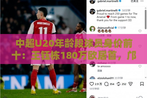 中超U20年龄段球员身价前十:王钰栋180万欧居首,邝兆镭在榜 中超U20年龄段球员身价前十:王钰栋180万欧居首,邝兆镭在榜